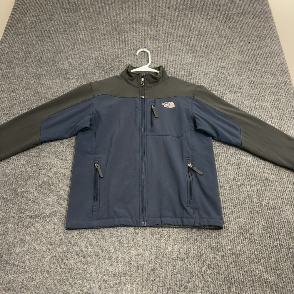 The North Face Jacket Boys L Blue Softshell Apex Fleece Lined Gorpcore Outdoor
